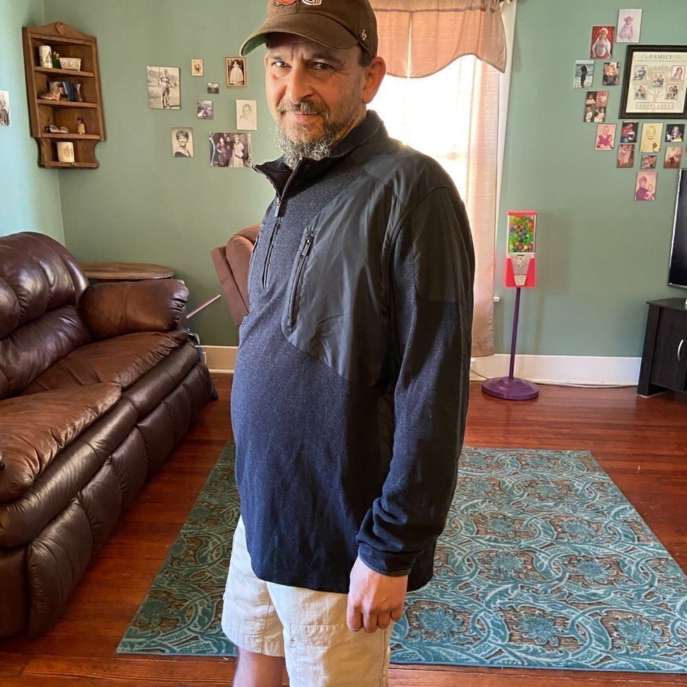Bugatchi Pull Over Jacket with Pockets Gray LN